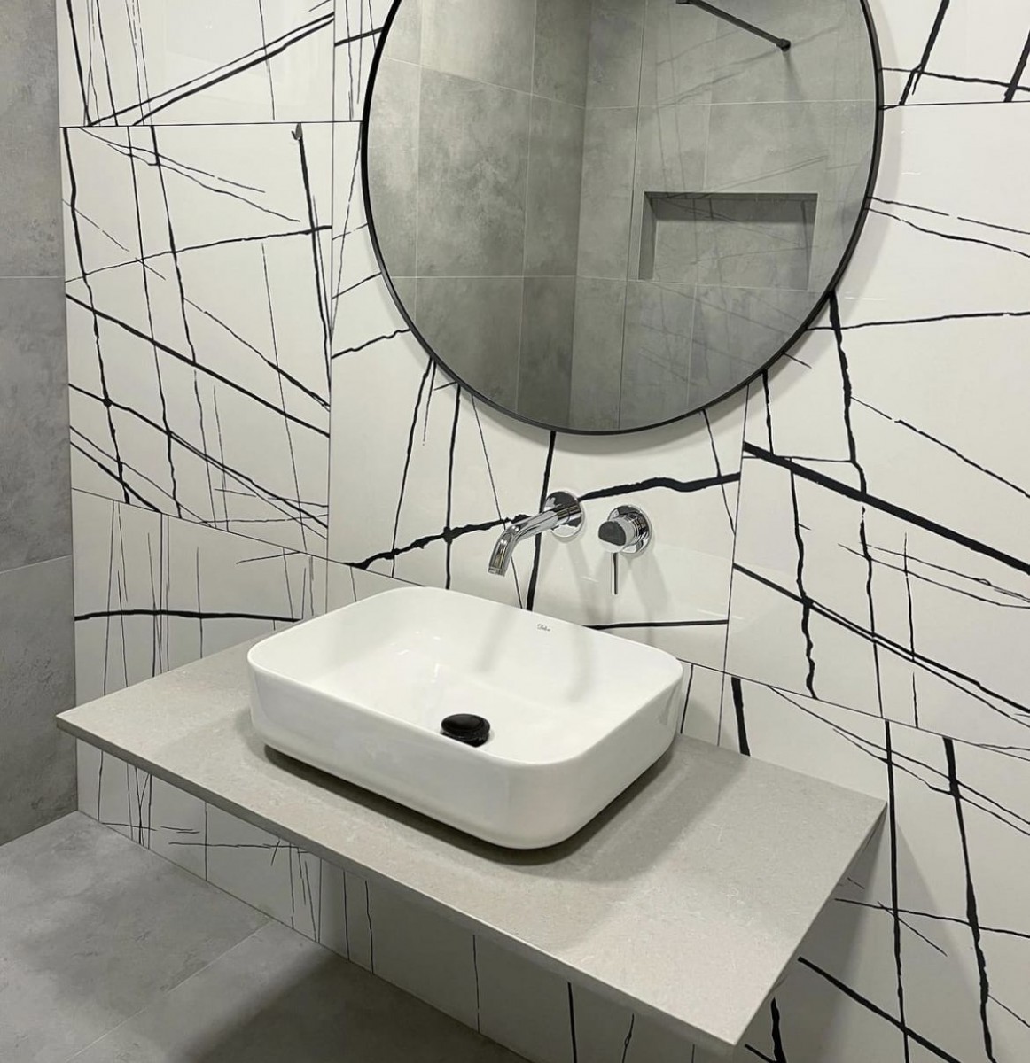 Столешница в ванную из остатка Noble Concrete Grey