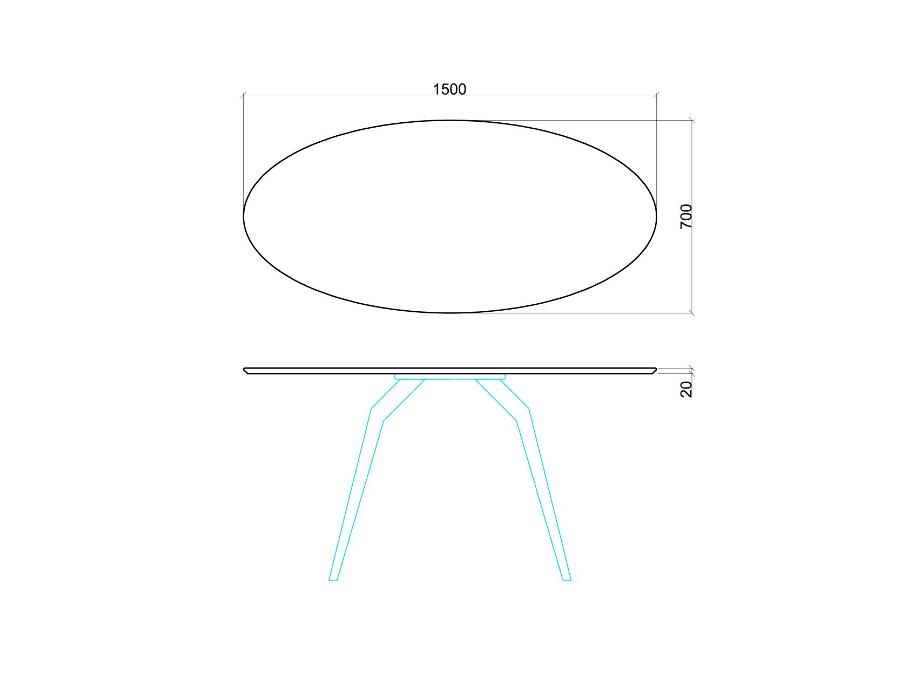 Схема овального стола